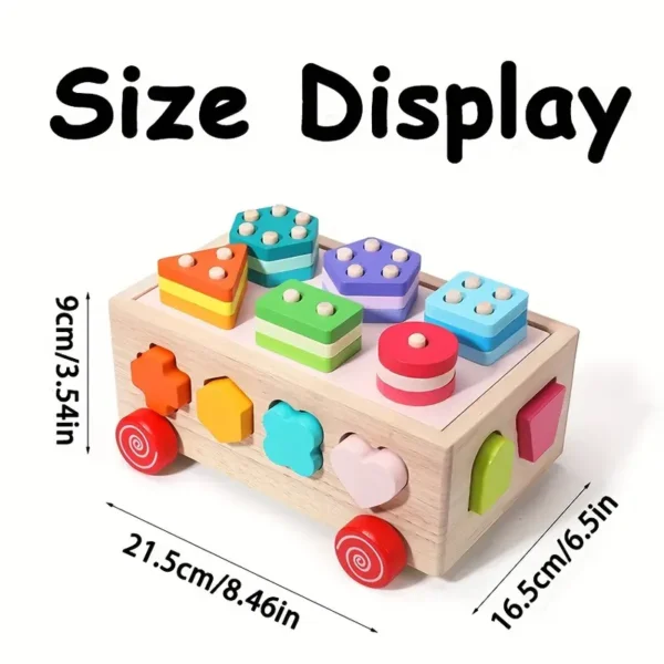 Wooden Shape Sorter Car Toy